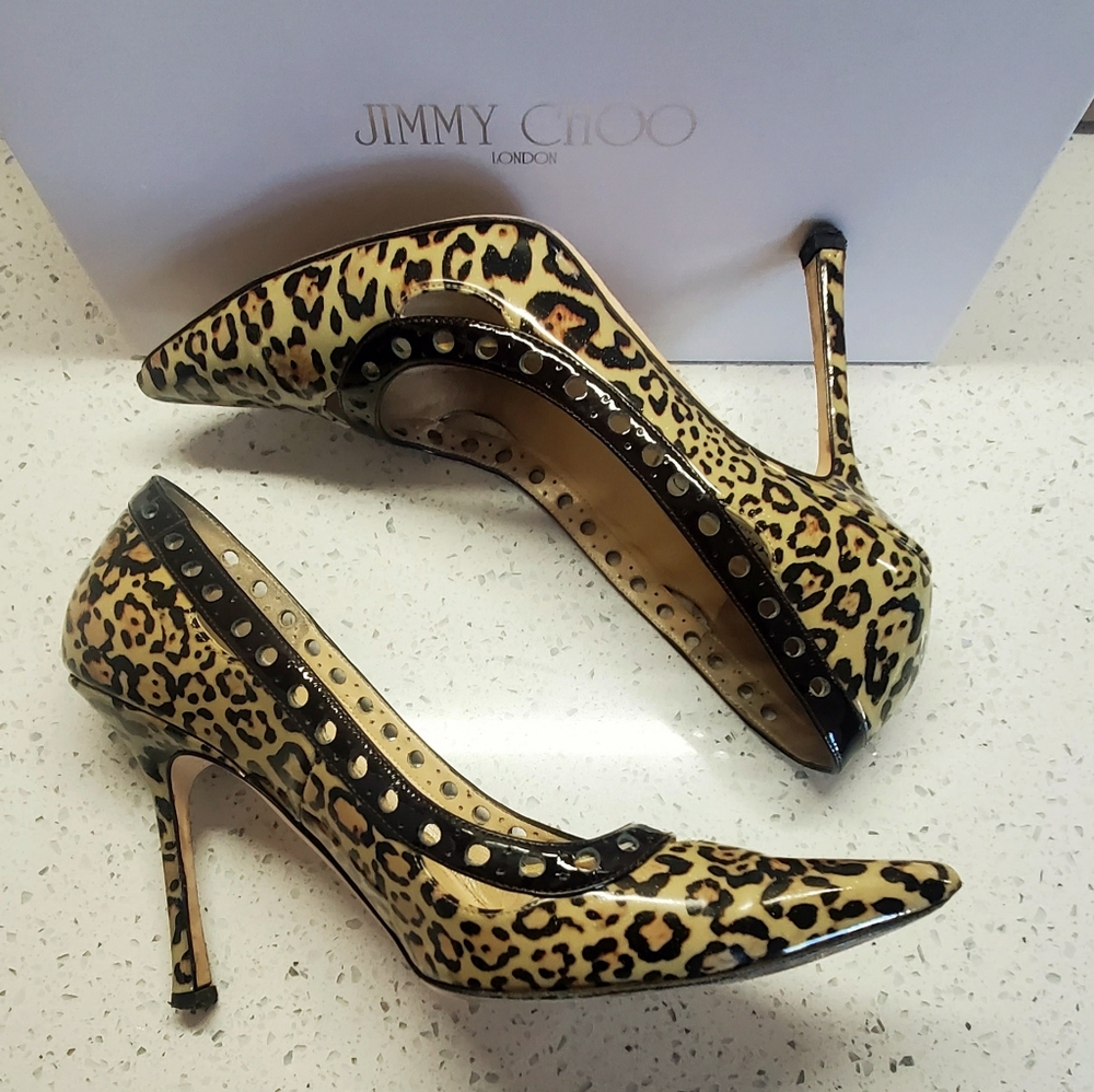 Jimmy Choo Erin. Leopard Print, Pointy Toe Heel. - image 8